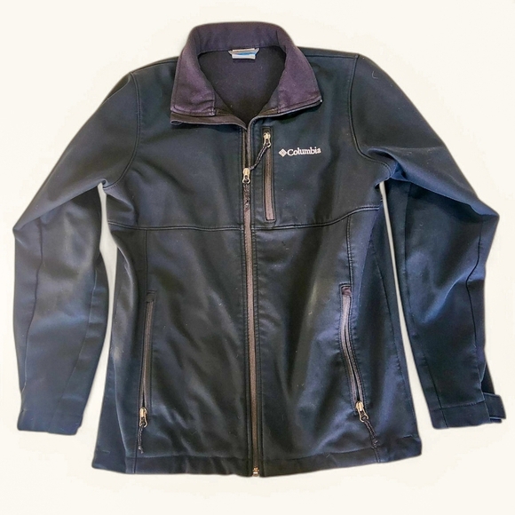 Columbia Womens Soft Shell Full Zip Jacket Black‎ Size Small - Picture 1 of 5